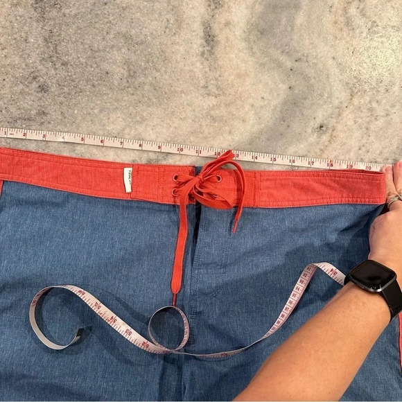 Teal Cove Mens Swimwear Board Shorts Blue/Salmon Swim Trunks Size XL - Picture 7 of 11